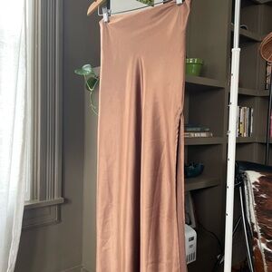 Lioness Official Copper Satin Maxi Skirt